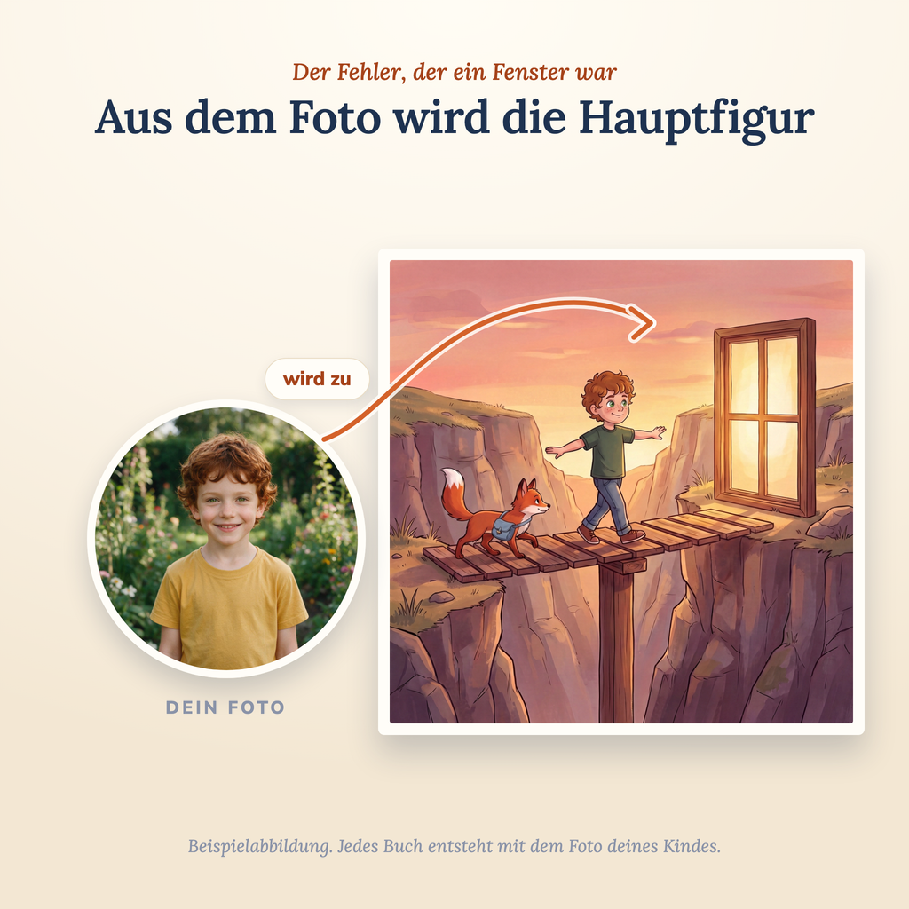 Aus dem Foto wird die Hauptfigur, Beispielabbildung