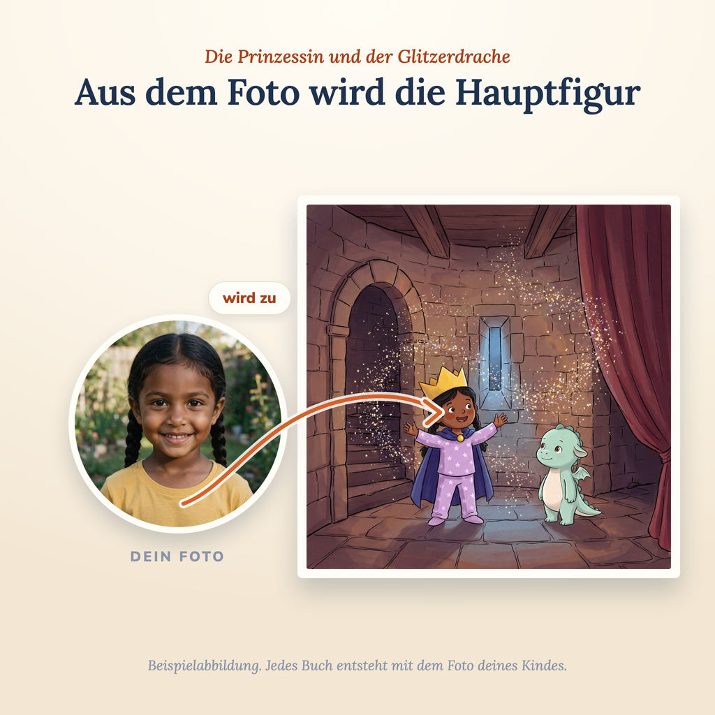 Aus dem Foto wird die Hauptfigur, Beispielabbildung